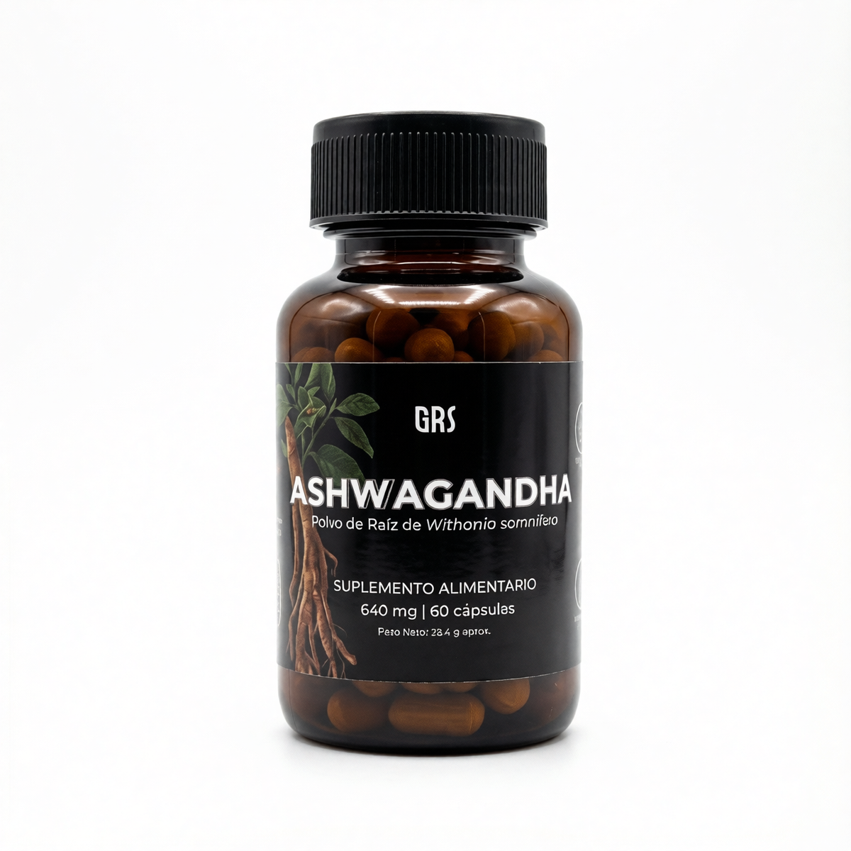 Ashwagandha GRS 640 mg en cápsulas veganas