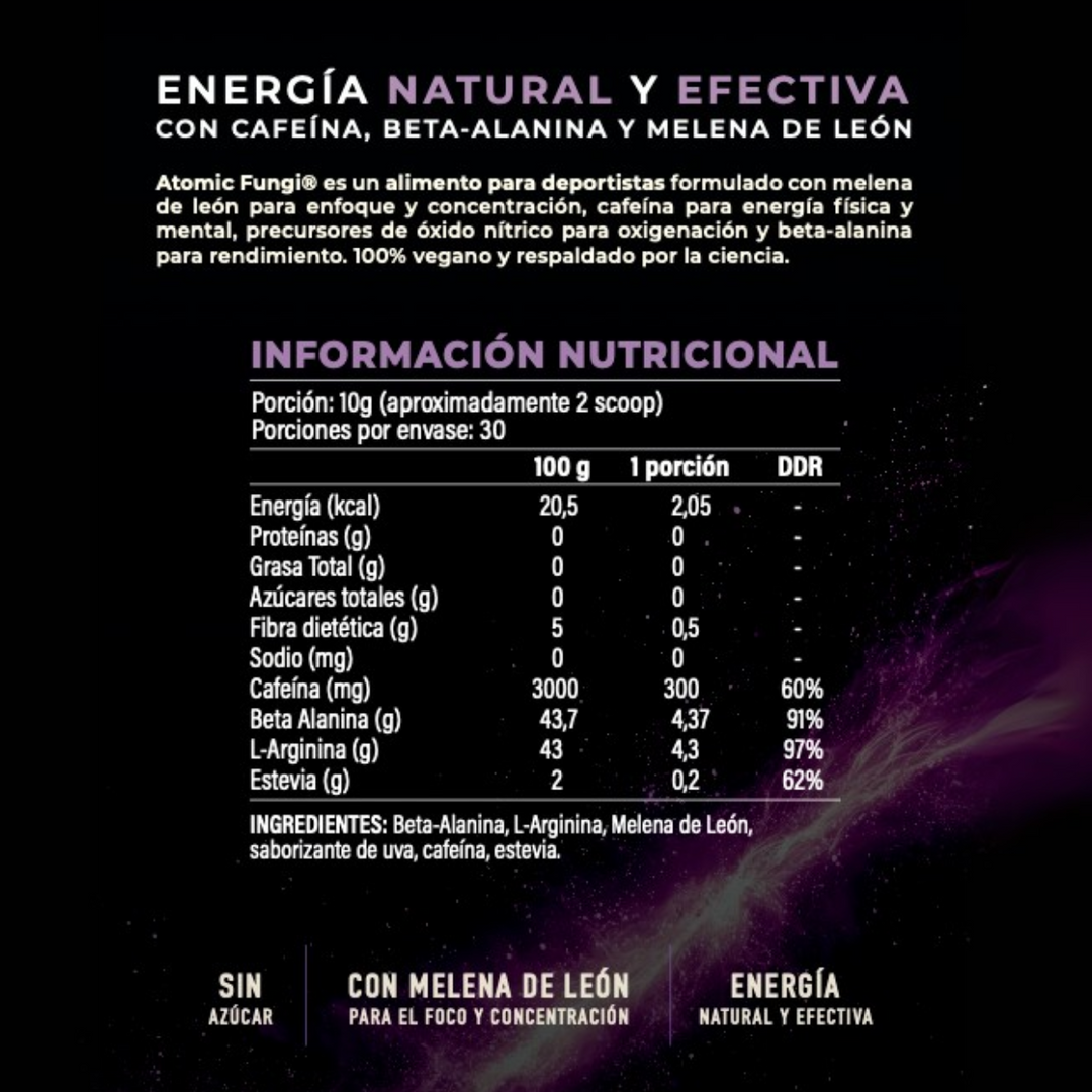 Pre-Workout Atomic Fungi Energy | 300 g