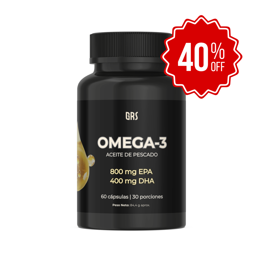 Omega 3 GRS | 800mg EPA, 400mg DHA | 60 cápsulas