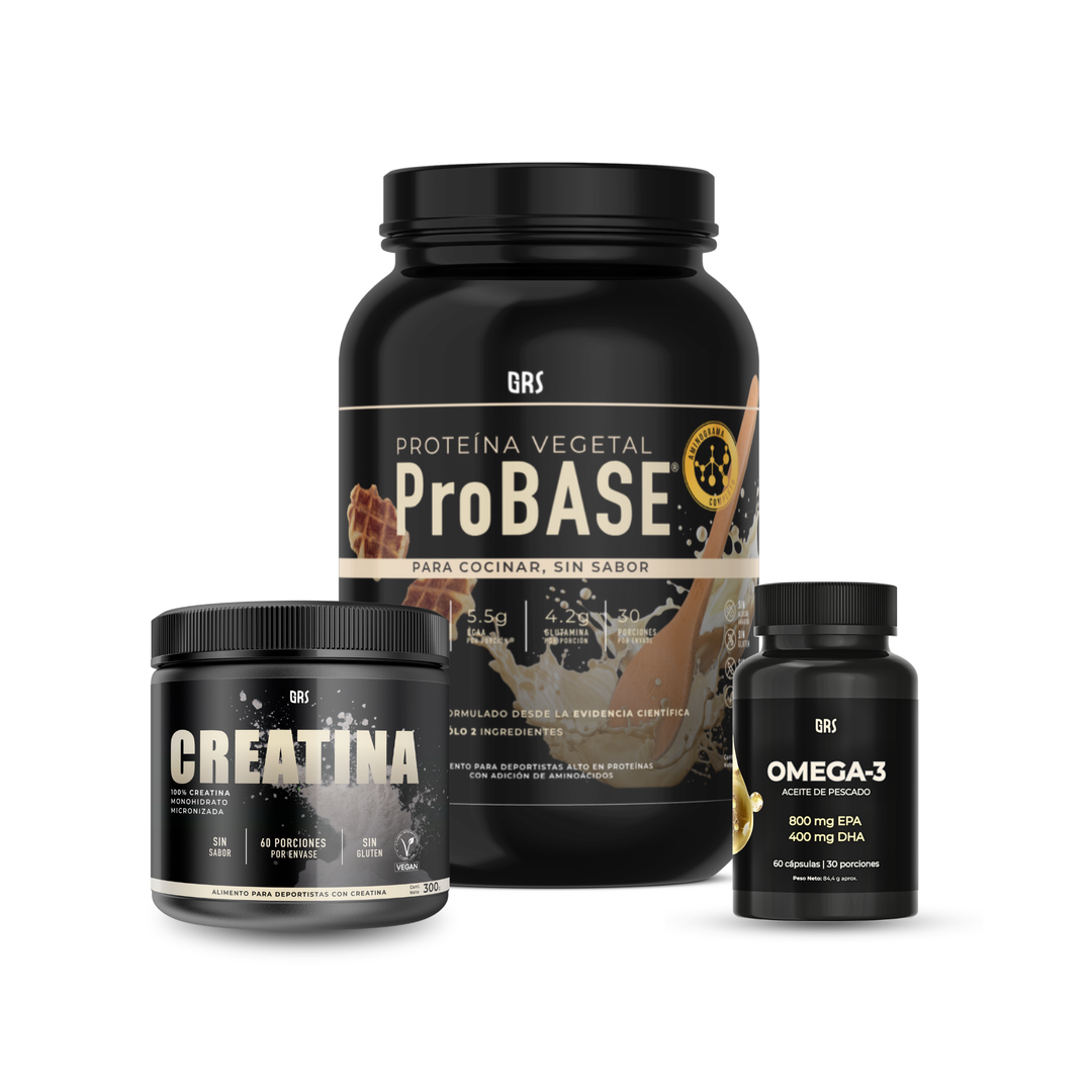 Pack Total | ProBASE para Cocinar + Creatina GRS + Omega 3 GRS