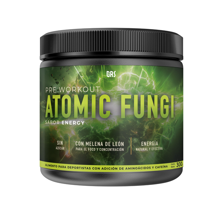 Pre-entreno vegano Atomic Fungi Energy 300 g con melena de león - GRS